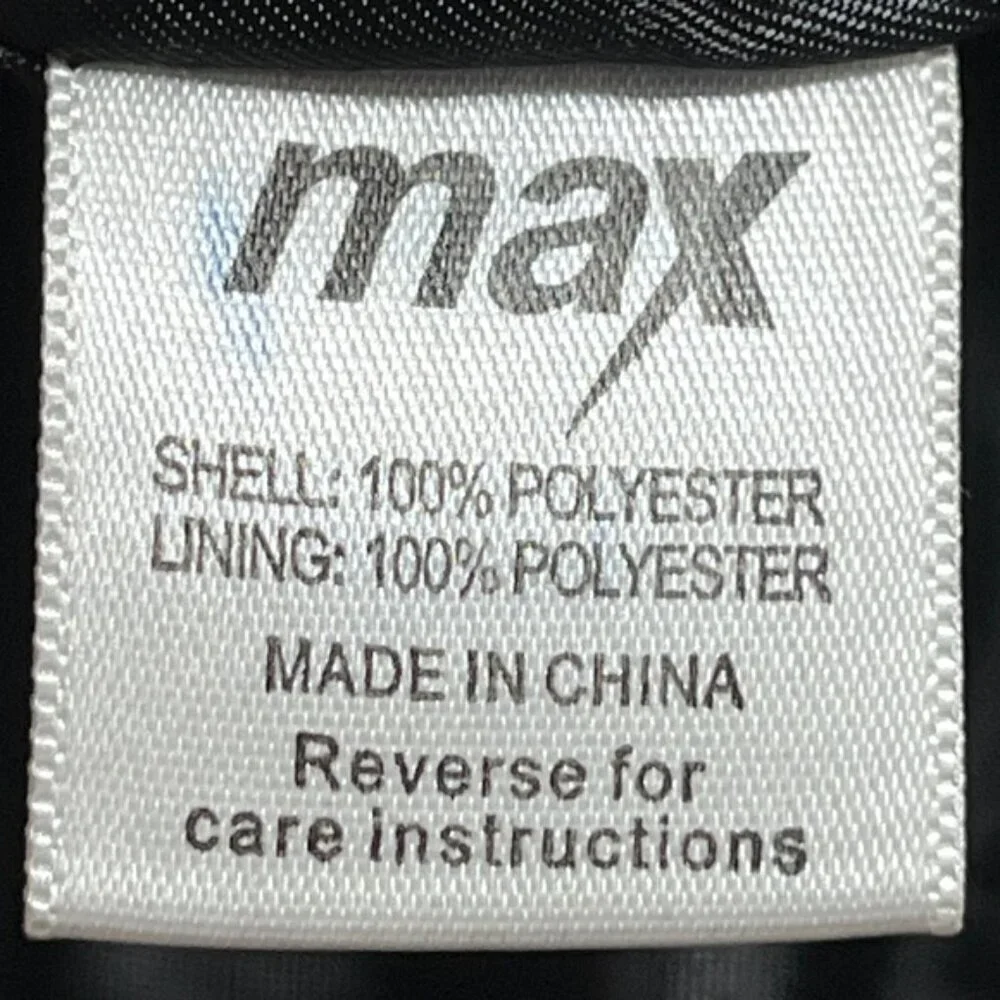 Max Black Polyester Men’s Blazer - Size M